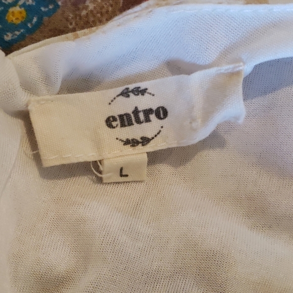 entro Cold-Shoulder Dress with Lace Sleeves Size Large - Picture 4 of 8